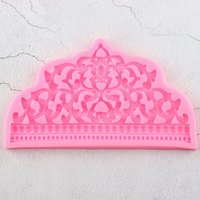 DIY barokowa korona silikonowe formy babeczka weselna Topper narzędzia do dekorowania ciast masą cukrową cukierki biżuteria glina foremka do czekolady i lukru 4